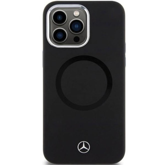 Pouzdro Mercedes Silicone Bicolor MagSafe pro iPhone 15 Pro - černé