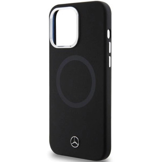 Pouzdro Mercedes Silicone Bicolor MagSafe pro iPhone 15 Pro - černé