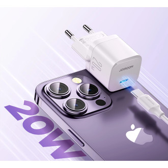 Joyroom JR-TCF02 USB-C PD 20W nástěnná nabíječka + USB-C kabel - bílá