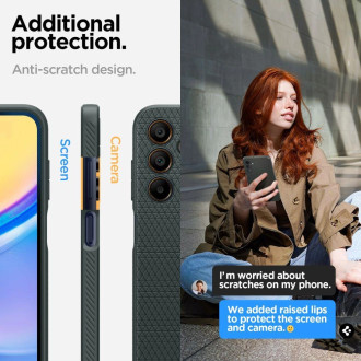 Pouzdro Spigen Liquid Air pro Samsung Galaxy A15 4G / 5G - tmavě zelené