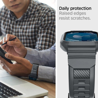 Pouzdro Spigen Rugged Armor Pro pro Apple Watch 4 / 5 / 6 / 7 / 8 / 9 / SE (44 / 45 mm) – tmavě šedé