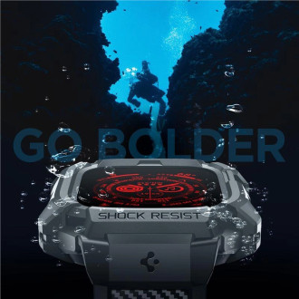Pouzdro Spigen Rugged Armor Pro pro Apple Watch Ultra 1/2 (49 mm) – tmavě šedé