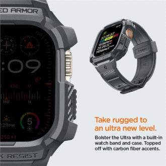 Pouzdro Spigen Rugged Armor Pro pro Apple Watch Ultra 1/2 (49 mm) – tmavě šedé