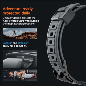 Pouzdro Spigen Rugged Armor Pro pro Apple Watch Ultra 1/2 (49 mm) – tmavě šedé