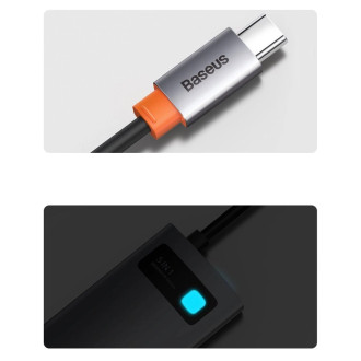Baseus Metal Gleam Series 5-in-1 Multifunctional HUB USB Type C - USB Type C Power Delivery 100 W / HDMI 4K 30 Hz / 3x USB 3.2 Gen 1 (CAHUB-CX0G)