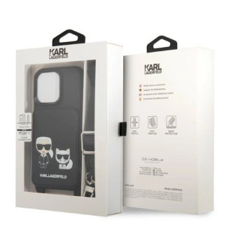 Karl Lagerfeld KLHCP13LSAKCHSK iPhone 13 Pro / 13 6,1&quot; pevné pouzdro Saffiano Karl &amp; Choupette Embossed