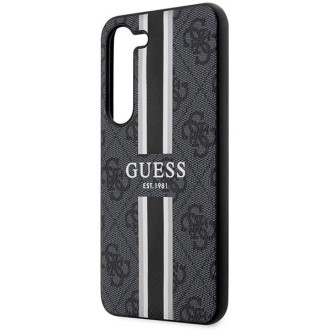Guess GUHCS23MP4RPSK S23+ S916 černo/černé pevné pouzdro 4G Printed Stripe