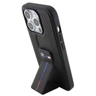 Pouzdro BMW Grip Stand Smooth &amp; Perforated pro iPhone 15 Pro Max - černé