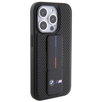 Pouzdro BMW Grip Stand Smooth &amp; Perforated pro iPhone 15 Pro Max - černé