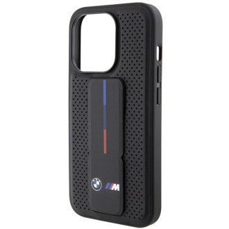 Pouzdro BMW Grip Stand Smooth &amp; Perforated pro iPhone 15 Pro Max - černé