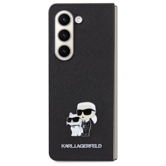Pouzdro Karl Lagerfeld Saffiano Karl&Choupette Pin pro Samsung Galaxy Z Fold 5 - černé
