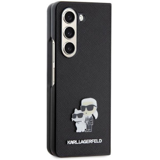 Pouzdro Karl Lagerfeld Saffiano Karl&Choupette Pin pro Samsung Galaxy Z Fold 5 - černé