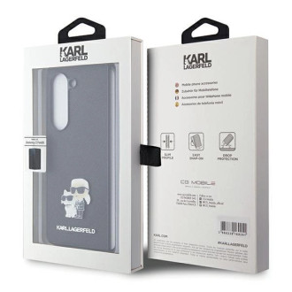Pouzdro Karl Lagerfeld Saffiano Karl&Choupette Pin pro Samsung Galaxy Z Fold 5 - černé