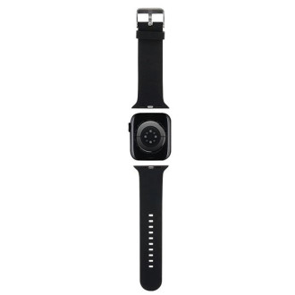 Karl Lagerfeld 3D gumový chupette pásek na hlavu pro Apple Watch 42/44/45/49 mm – černý