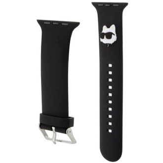 Karl Lagerfeld 3D gumový chupette pásek na hlavu pro Apple Watch 42/44/45/49 mm – černý