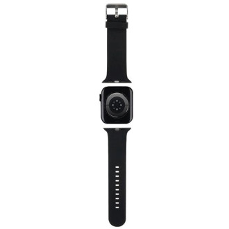 Karl Lagerfeld 3D Gumový řemínek Karl&Choupette Heads pro Apple Watch 42/44/45/49 mm - černý