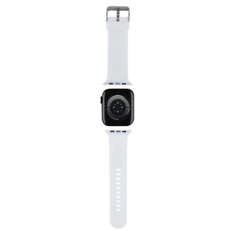 Karl Lagerfeld 3D Rubber Karl Head pásek pro Apple Watch 42/44/45/49 mm - bílý