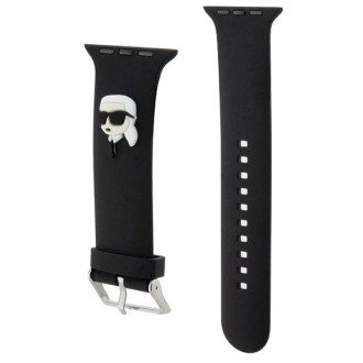 Karl Lagerfeld 3D Rubber Karl Head pásek pro Apple Watch 42/44/45/49 mm - černý