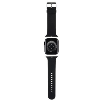 Karl Lagerfeld 3D Gumový řemínek Karl&amp;Choupette Heads pro Apple Watch 38/40/41 mm - černý
