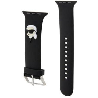 Karl Lagerfeld 3D Rubber Karl Head pásek pro Apple Watch 38/40/41mm - černý