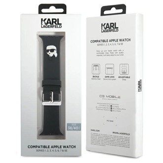 Karl Lagerfeld 3D Rubber Karl Head pásek pro Apple Watch 38/40/41mm - černý