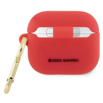 Silikonové pouzdro Hello Kitty 3D Kitty Head pro AirPods 3 - fuchsiové