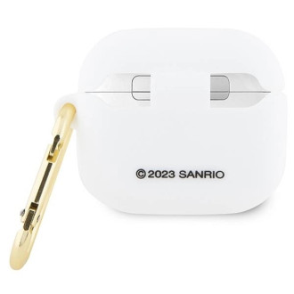Silikonové pouzdro Hello Kitty 3D Kitty Head pro AirPods 3 - bílé