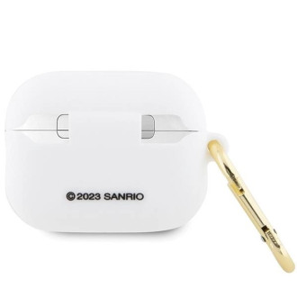 Silikonové pouzdro Hello Kitty 3D Kitty Head pro AirPods Pro 2 (2022/2023) – bílé