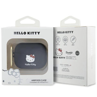 Hello Kitty silikonové 3D Kitty pouzdro na hlavu pro AirPods Pro 2 (2022/2023) – černé