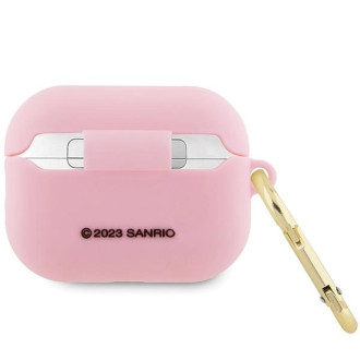 Silikonové pouzdro Hello Kitty 3D Kitty Head pro AirPods Pro 2 (2022/2023) - růžové