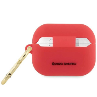 Silikonové pouzdro Hello Kitty 3D Kitty Head pro AirPods Pro - fuchsiové
