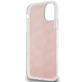 Pouzdro Hello Kitty IML Gradient Electrop Crowded Kitty na hlavu pro iPhone 11 / Xr – růžové