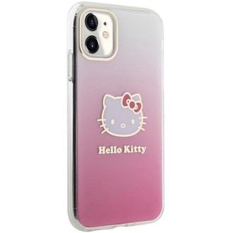 Pouzdro na hlavu Hello Kitty IML Gradient Electrop Kitty pro iPhone 11 / Xr - růžové