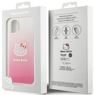 Pouzdro na hlavu Hello Kitty IML Gradient Electrop Kitty pro iPhone 11 / Xr - růžové
