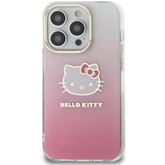 Pouzdro Hello Kitty IML Gradient Electrop Kitty Head pro iPhone 13 Pro / 13 - růžové