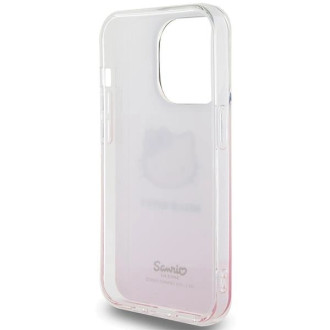 Pouzdro Hello Kitty IML Gradient Electrop Kitty Head pro iPhone 13 Pro / 13 - růžové