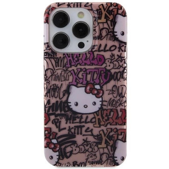 Pouzdro Hello Kitty IML Tags Graffiti pro iPhone 13 Pro Max - růžové