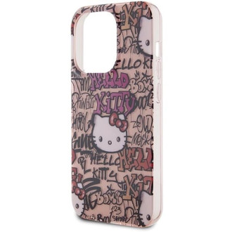 Pouzdro Hello Kitty IML Tags Graffiti pro iPhone 13 Pro Max - růžové