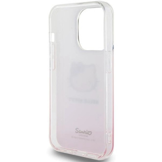 Pouzdro Hello Kitty IML Gradient Electrop Kitty Head pro iPhone 14 Pro - růžové