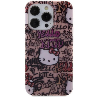 Pouzdro Hello Kitty IML Tags Graffiti pro iPhone 14 Pro - růžové
