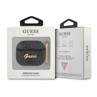 Guess GUA34GSMK kryt AirPods 3 šedý/šedý 4G Script Metal Collection