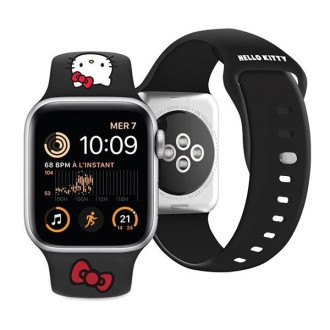 Hello Kitty silikonový Kitty řemínek na hlavu pro Apple Watch 38/40/41mm - černý