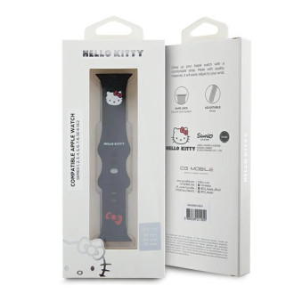 Hello Kitty silikonový Kitty řemínek na hlavu pro Apple Watch 38/40/41mm - černý