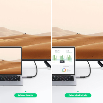 Ugreen US320 USB-C HDMI adaptér - šedý