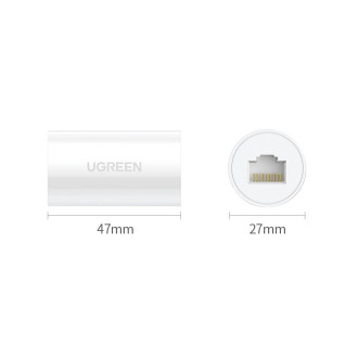 Ugreen NW116 síťový konektor RJ45 - bílý