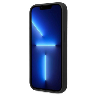 Pouzdro BMW Silicone Blue&Red Stripes M Collection pro iPhone 15 Pro Max - černé