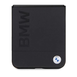 Kožené pouzdro BMW Hot Stamp pro Samsung Galaxy Z Flip 5 - černé