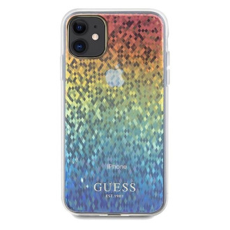 Guess IML Faceted Mirror Disco Iridescent pouzdro pro iPhone 11 / Xr - vícebarevné