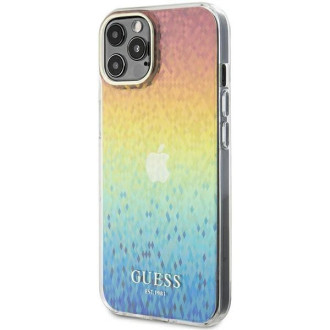 Guess IML Faceted Mirror Disco Iridescent pouzdro pro iPhone 12/12 Pro - vícebarevné