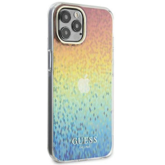 Guess IML Faceted Mirror Disco Iridescent pouzdro pro iPhone 12/12 Pro - vícebarevné